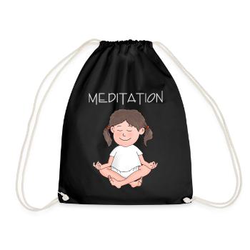 Serenity - calm - self-confidence - Drawstring Bag - black - Front