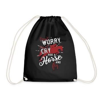 Horse Horse Award - Drawstring Bag - black - Front