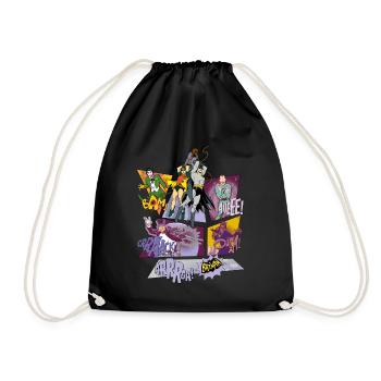 DC Comics Batman Robin Group Picture Villains - Drawstring Bag - black - Front