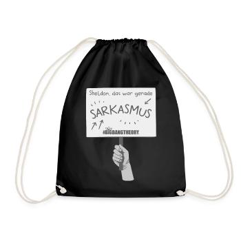 The Big Bang Theory Sarcasm - Drawstring Bag - black - Front