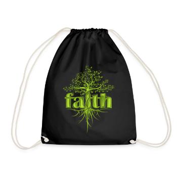 Foi Arbre Espoir Motivation Forêt Symbole icône - Sac de sport léger - noir - Devant