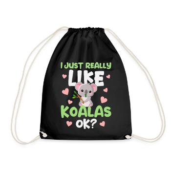 Koala Koala Bear - Drawstring Bag - black - Front