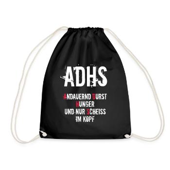 ADHS - Turnbeutel - Schwarz - Vorne