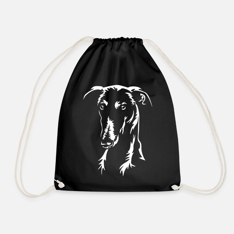 Galgo Kopf "Black Edition" - Turnbeutel - Schwarz