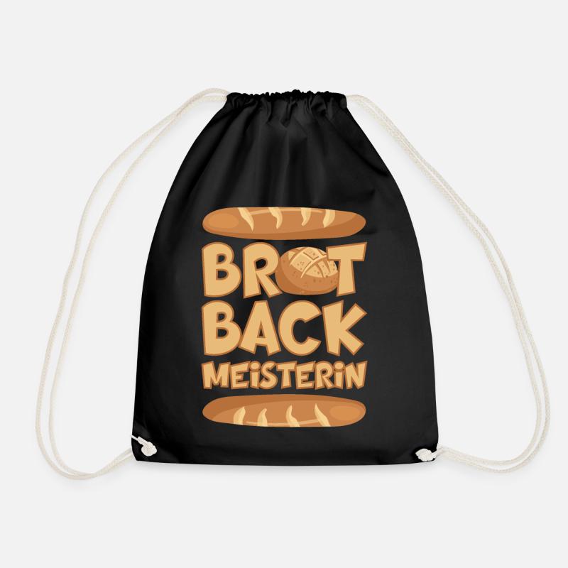 BROT BACKMEISTERIN BROT BACKEN BÄCKERIN - Turnbeutel - Schwarz