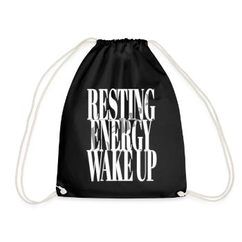 Resting Energy Awakens Energy Formula Mathematics - Drawstring Bag - black - Front