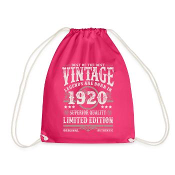 Legenden werden 1920 geboren - Turnbeutel - Fuchsia - Vorne