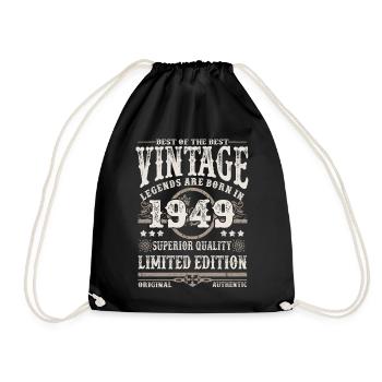 Legends are born in 1949 - Drawstring Bag - black - Front