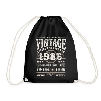 Les légendes sont nées en 1986 - Sac de sport léger - noir - Devant