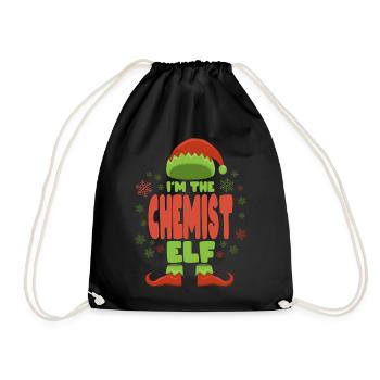 Chemiker Weihnachtself - Turnbeutel - Schwarz - Vorne