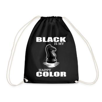 Chess Checkmate Chess Player "black color" - Drawstring Bag - black - Front