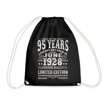 Né en juin 1928 - 95 ans - Sac de sport léger - noir - Devant
