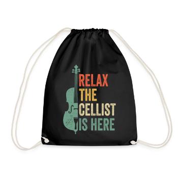 Détendez-vous Le violoncelliste est ici Violoncelliste - Sac de sport léger - noir - Devant