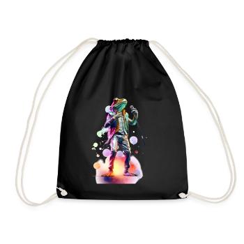 Singing Frog Schlager, par NeonCat - Sac de sport léger - noir - Devant