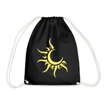 Sonne & Mond - Turnbeutel - Schwarz - Vorne