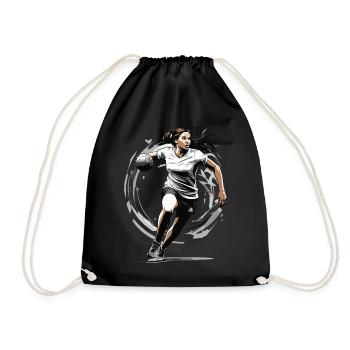 Handball player streetwear Iconic style - Drawstring Bag - black - Front