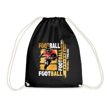 Joueur de football américain USA America Sports Gold - Sac de sport léger - noir - Devant