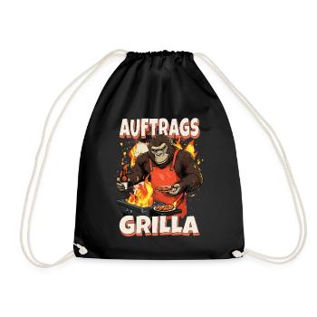 grillade grilla griller gorilla bbq dire drôle - Sac de sport léger - noir - Devant