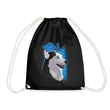 I Love Husky - Drawstring Bag - black - Front