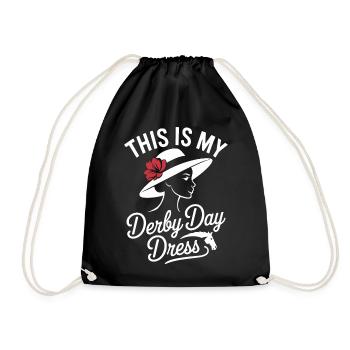 Derby Day Elegantes Hutdesign - Turnbeutel - Schwarz - Vorne