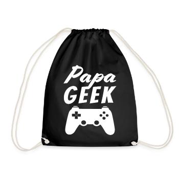 Geek Dad - Drawstring Bag - black - Front