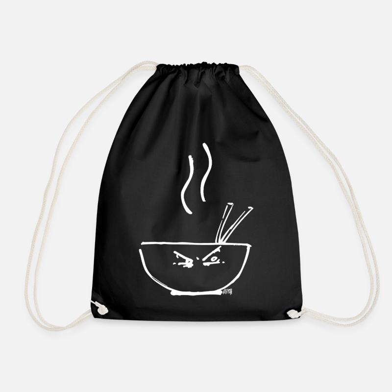 Hot soup - Drawstring Bag - black