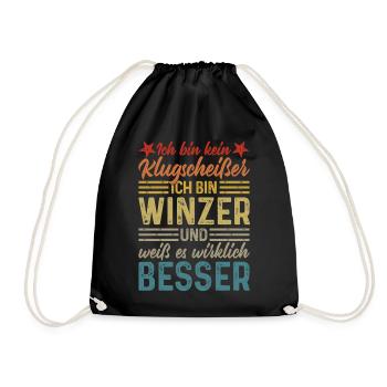 Winemaker - Not a smartass - Drawstring Bag - black - Front