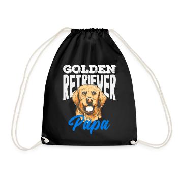 Golden Retriever Owner Owner Gift - Drawstring Bag - black - Front