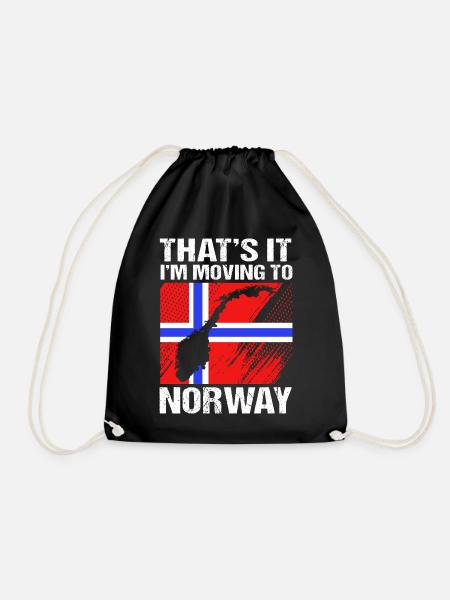 Norweger Oslo Skandinavien Norwegen - Turnbeutel - Schwarz