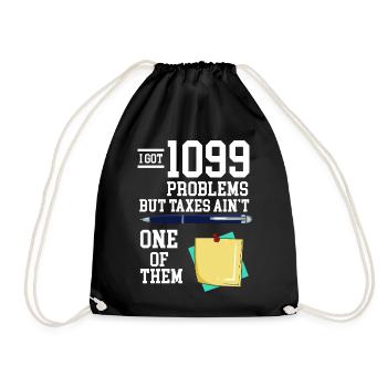 Graphisme humoristique humoristique fiscal des problèmes drôle 1099 - Sac de sport léger - noir - Devant
