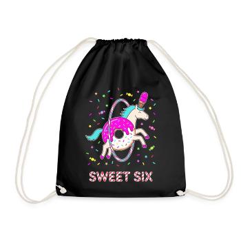 Donut Licorne Sweet Six - Sac de sport léger - noir - Devant