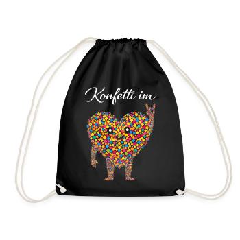 Confetti in the Heart - Carnival Carnival Rock Music - Drawstring Bag - black - Front
