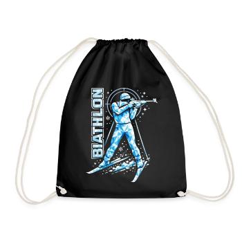Fan de sports d’hiver avec cadeau de biathlon - Sac de sport léger - noir - Devant