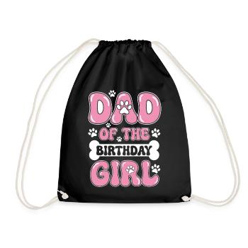 Papa de la fille d’anniversaire - Sac de sport léger - noir - Devant