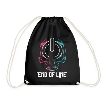  End Of Line Gamer Totenkopf Power Button Gaming - Turnbeutel - Schwarz - Vorne