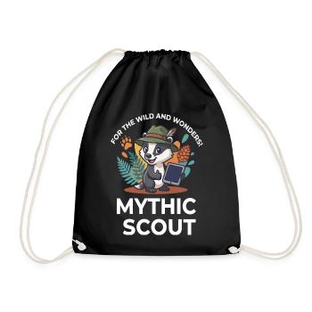 Mythisches Pfadfinder-Dachs-Wild und Wunder-Design - Turnbeutel - Schwarz - Vorne