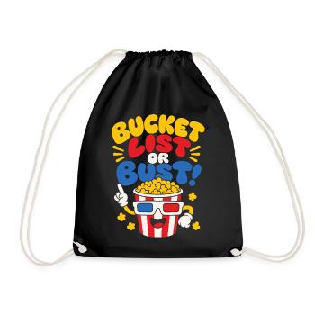 Movies Solve Everything Popcorn - Turnbeutel - Schwarz - Vorne