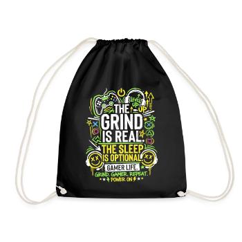 Le grind, c’est la vraie vie de joueur - Sac de sport léger - noir - Devant
