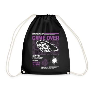 Game Over Bachelor Party Design - Turnbeutel - Schwarz - Vorne