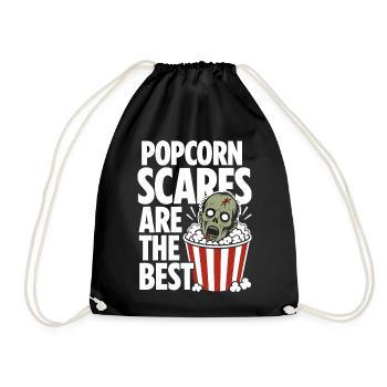 Popcorn Scares Horror Design - Drawstring Bag - black - Front