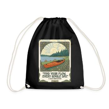 Trouver le flux chaque jour : affiche kayak - Sac de sport léger - noir - Devant