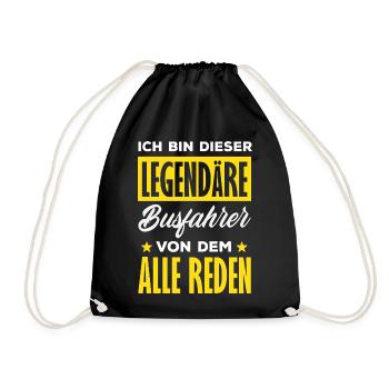 Legendärer Busfahrer Alle Reden - Turnbeutel - Schwarz - Vorne