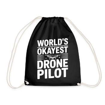 Der beste Drohnenpilot der Welt - Turnbeutel - Schwarz - Vorne