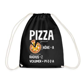 Pizza Mathematik Pi Z Za Lustiger Spruch - Turnbeutel - Schwarz - Vorne