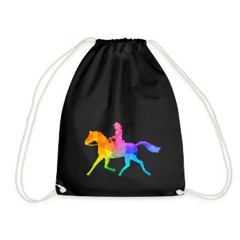 Western rider - Drawstring Bag - black - Front