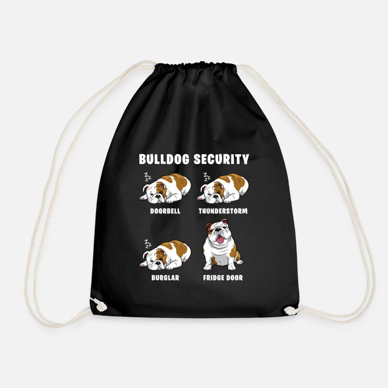 Bulldogge Sicherheit - Turnbeutel - Schwarz