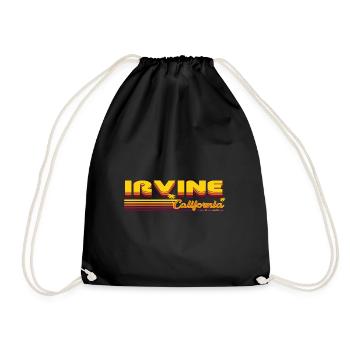 Irvine California Retro & Vintage Design - Drawstring Bag - black - Front