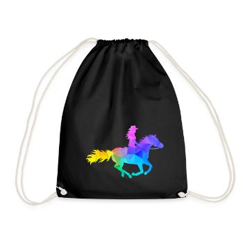 Western Lady Western Rider - Drawstring Bag - black - Front