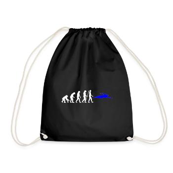 Evolution Schwimmen! Geschenk, Sport, Hobby - Turnbeutel - Schwarz - Vorne