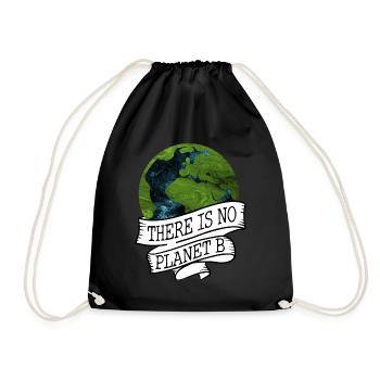 NO PLANET B - Drawstring Bag - black - Front